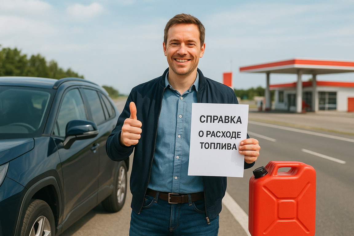 Получить справку о расходе топлива в 